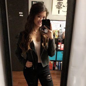 Moto Faux Leather Jacket